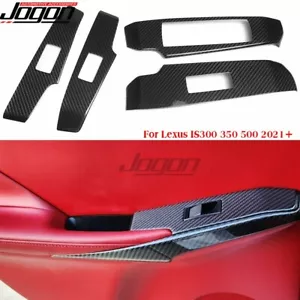 For Lexus IS300h IS350 IS500 AWD 21-25 Real Carbon Door Window Lift Button Panel - Foto 1 di 14