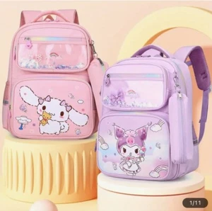 Sanrio Kuromi Purple BackPack Bag Back To School Kawaii W Pencil Pouch - Picture 1 of 4