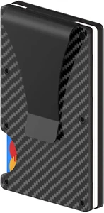 Carbon Fiber Wallet for Men Minimalist Metal Wallet for Men Aluminum Wallet - Picture 1 of 6