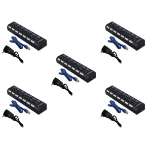  5pcs 7-Port-USB-USB 3.0 Hub Hochgeschwindigkeitsübertragung USB-Hub-Splitter - Afbeelding 1 van 12