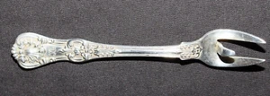 Tiffany & Co. English King Sterling Lemon Fork 4 1/4" USED Mono'd - Picture 1 of 4