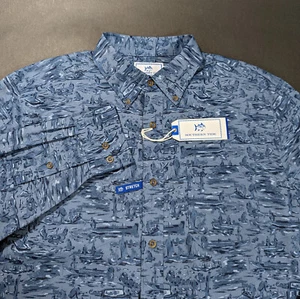 $125 Southern Tide Intercoastal Cliff Performance Sport Shirt Size M Print - Picture 1 of 7