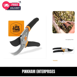 Fiskars Bypass Pruning Shears, 5/8-Inch Cut Capacity Garden Clippers, Gardening - Picture 1 of 12