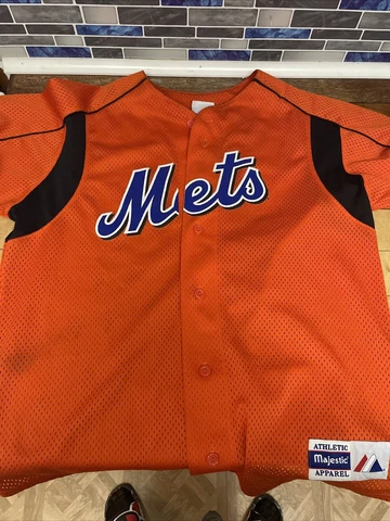 New York Mets Majestic Cool Base Authentic Jersey Adult M Sewn Stitch Cover
