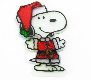Adorno vintage de cacahuetes Snoopy Santa Claus Navidad 1965 plástico Charlie Brown - Imagen 1 de 12