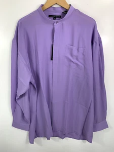 Jordan Craig Mens Button Up Shirt Size 2X Solid Purple Smooth Long Sleeve NWT - Picture 1 of 6