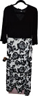 Leslie Fay maxi dress black & white Size 10 NWT