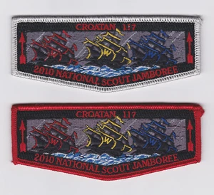 USA BOY SCOUTS OF AMERICA - BSA 2010 NJ OA CROATAN LODGE 117 FLAP PATCH SET OF 2 - Bild 1 von 2
