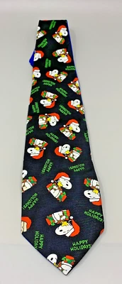Corbata de Navidad Cacahuetes Reversible Temporadas Saludos Snoopy Charlie Brown Foto 1 de 4