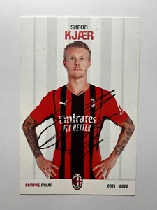 Autograph SIMON KJAER-AC Milan 21/22-132 Caps DENMARK-Ex-Sevilla-Lille-signed AK - Imagen 1 de 2