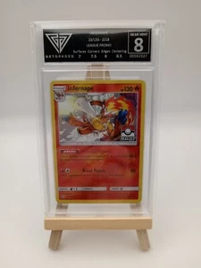 Infernape 23/156 Reverse Holo Pokémon Leauge Stamped Promo Pokémon Get Graded 8 - Foto 1 di 3