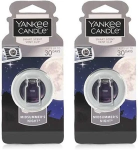 Yankee Candle Smart Scent Vent Clip, Car Air Freshener, Midsummer's Night 2 Pack - Picture 1 of 1