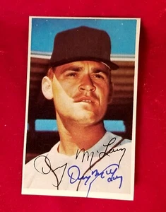 1970 DENNY MCLAIN Signed MLB Stamp Card 60s vtg 1968 WS Detroit Tigers vtg - Picture 1 of 3