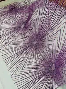 Lavender Sparkling Glitter Mesh Fabric By Yard, Sequins Geometric - Picture 1 of 4