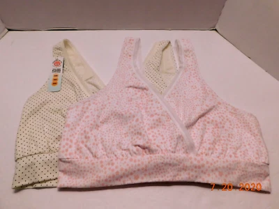 Pacote com 2 pulôveres de enfermagem Playtex sutiã de dormir sem fio conforto legal pequeno US02PK NOVO COM ETIQUETAS - Imagem 1 de 3