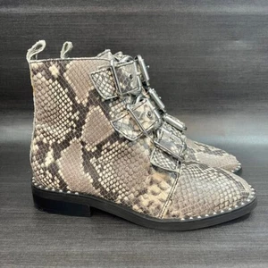 Steve Madden ReCharge Women's Ankle Boots Buckle slip on snake print Size 7.5 - Picture 1 of 11
