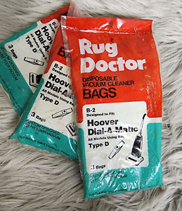 Rug Doctor Hoover Dial A Matic B-2 Type D vacuum cleaner bags  3 bags x 3  each