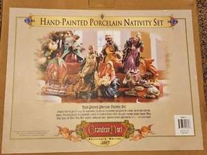 GRANDEUR NOEL HAND-PAINTED PORCELAIN NATIVITY SET COLLECTOR'S EDITION 2003 - Picture 1 of 7