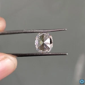 Oval Rose Cut Moissanite for Engagement Ring | Pendant | Antique | Diamondrensu - Picture 1 of 13