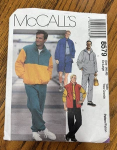 MCCALLS 8579 GR 46-48 HERREN JACKE WESTE OBERTEIL HOSE SHORTS *UNGESCHNITTEN - Bild 1 von 2