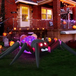 12 Fuß Lila Spinne Halloween Aufblasbare Outdoor Dekoration, Hof Dekorat... - Bild 1 von 6