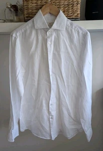 Men's HAWES & CURTIS Jermyn Street London 100% Linen Shirt Size S - Picture 1 of 7