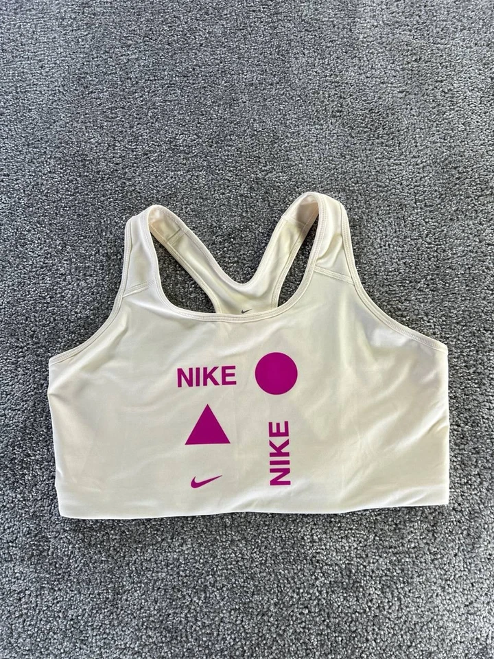 Camiseta sin mangas recortada Dri-Fit beige púrpura Nike para mujer 2x Foto 1 de 4