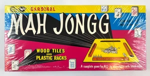 Vintage SEALED Cardinal Mah Jongg Jong Set 1970s Wood Tiles & Plastic Racks RARE - Bild 1 von 11