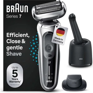BRAUN Series 7 71-S7200cc silber Herrenrasierer Akkubetrieb in Schwarz Silber - Bild 1 von 6