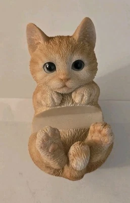 Tabby Cat Kitten Cell Phone Stand Holder Figurine - Image 1 of 3