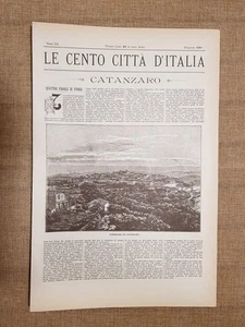Le Cento Città d'Italia Dispensa 138 Catanzaro Il Secolo Sonzogno Ristampa - Bild 1 von 1