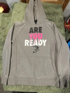 Nike Pullover Hoodie USED Kids Size Medium “Are You Ready” - Picture 1 of 5