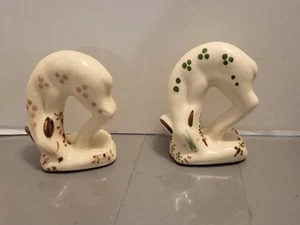 Vintage Mid Century Rio Hondo California Pottery Deer Fawn Figurines 2 Lot - Picture 1 of 14