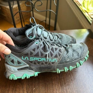 La Sportiva Bushido II Slate/Aqua Women's Running Shoes size 9.5 - Picture 1 of 10