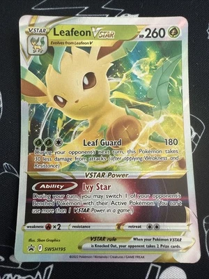 Leafeon VSTAR - SWSH: Sword & Shield Promo Cards SWSH195 Holo NM - Image 1 of 2