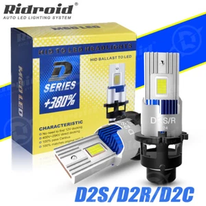 2X D2S D2R Bombilla de Faro LED Reemplazar HID Xenón Super Blanco 6000K Kit de Conversión - Imagen 1 de 15