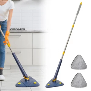 Cleaning Triangle Mop Water Squeezing Mop for Floor Ceiling Wall 360° Rotatable - Picture 1 of 8