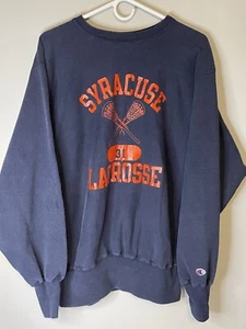 Vintage Rare Champion Syracuse Lacrosse Sweatshirt Crew Read Description No Tag - Picture 1 of 11