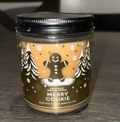 NUEVA VELA PERFUMADA BATH & BODY WORKS MERRY COOKIE PEQUEÑA 1 MECHA 7 OZ.  Foto 1 de 3
