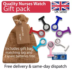 Nurses Watch Drs Vet fob watch graduation Christmas present Gift pack waterproof - Picture 1 of 13