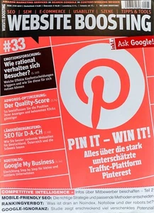 Zeitschrift Website Boosting Nr. 33 - Expertenwissen SEO SEM Websites Marketing - Bild 1 von 1