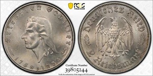 1934-F Germany 2 Mark PCGS MS64 Schiller - Picture 1 of 1