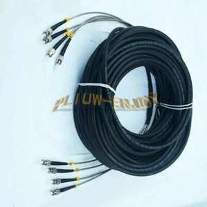 ONE 50M Field Outdoor ST-ST 4 Strand 9/125 Single Mode Fiber Patch Cord NEW - Picture 1 of 6
