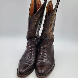 Botas de Vaquero P’s by Ferrini Marrón Teju Punta de Lagarto Western Para Hombre Talla 8 EE - Imagen 1 de 20