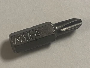 (50ea) Apex 446-2 Hex Shank Insert Bit #2 w/ Limited Clearance , 1/4" x 1" - Picture 1 of 1