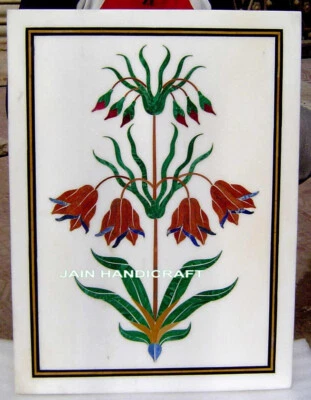 18''x12'' Marble Table Top Inlay wall decor scenery side lapis malachite room - Image 1 of 3