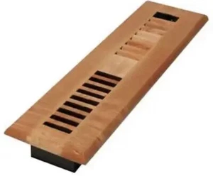 Rejillas decorativas Wml212-N registro de piso, 2-1/4 X 12, lacado natural, madera de arce - Imagen 1 de 1