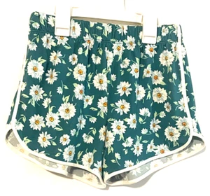Love Glam Girl Girl's Size Large Green Floral Pull-On Shorts Very Soft NEW - Picture 1 of 4