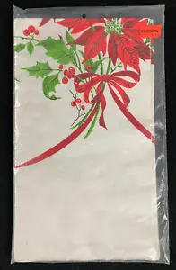 Vintage Christmas Paper Tablecloth Table Cover 54” X 88” Futura Fashion Ware - Picture 1 of 3