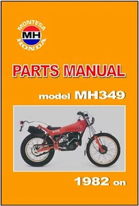 MONTESA HONDA Parts Manual MH349 1982 1983 1984 Replacement Spares Catalog List - Picture 1 of 3
